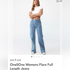 One 5 One blue flare jeans Size 14/32